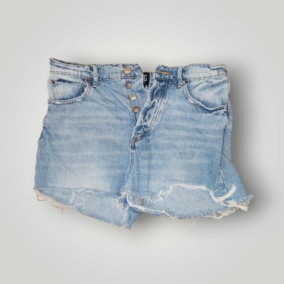 bdg urban outfitters blue button fly denim jean shorts size 29 - Picture 1 of 11